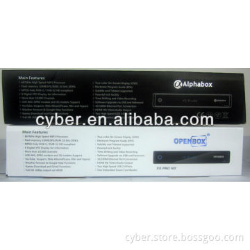 iptv digital satellite receiver model openbox x5 pro support wifi, vod, iptv ,youtube VFD display receiver